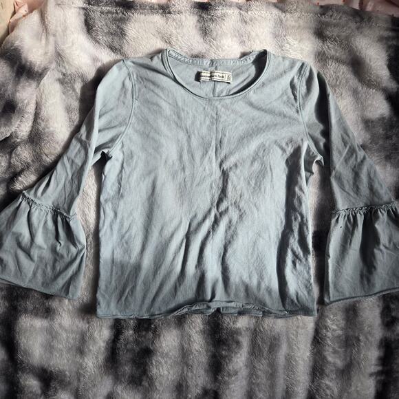 Abercrombie & Fitch Tops - Abercrombie & Fitch Ribbed Bell Sleeve Top XS Light Blue